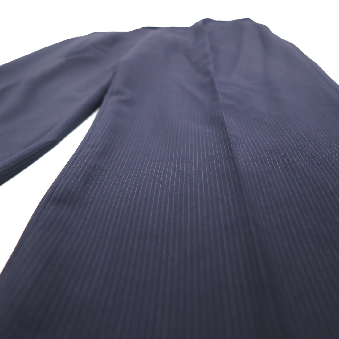 LANVIN en Bleu 3B Suit Set Up L Navy Striped Wool Made in Japan