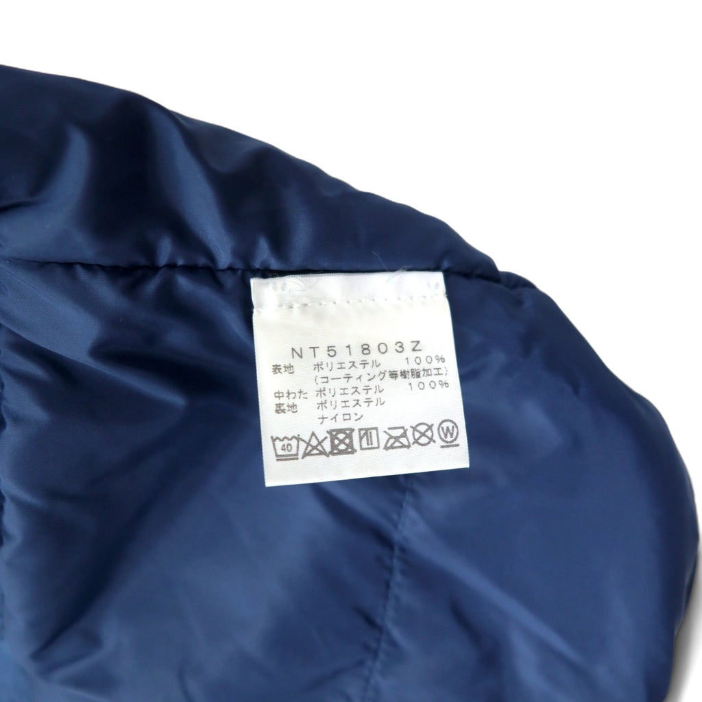 THE NORTH FACE Padded Mountain Parka S Navy Polyester Fleece Liner Logo Embroidery NT51803Z