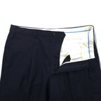 LANVIN en Bleu 3B Suit Set Up L Navy Striped Wool Made in Japan