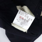 LANVIN en Bleu 3B Suit Set Up L Navy Striped Wool Made in Japan