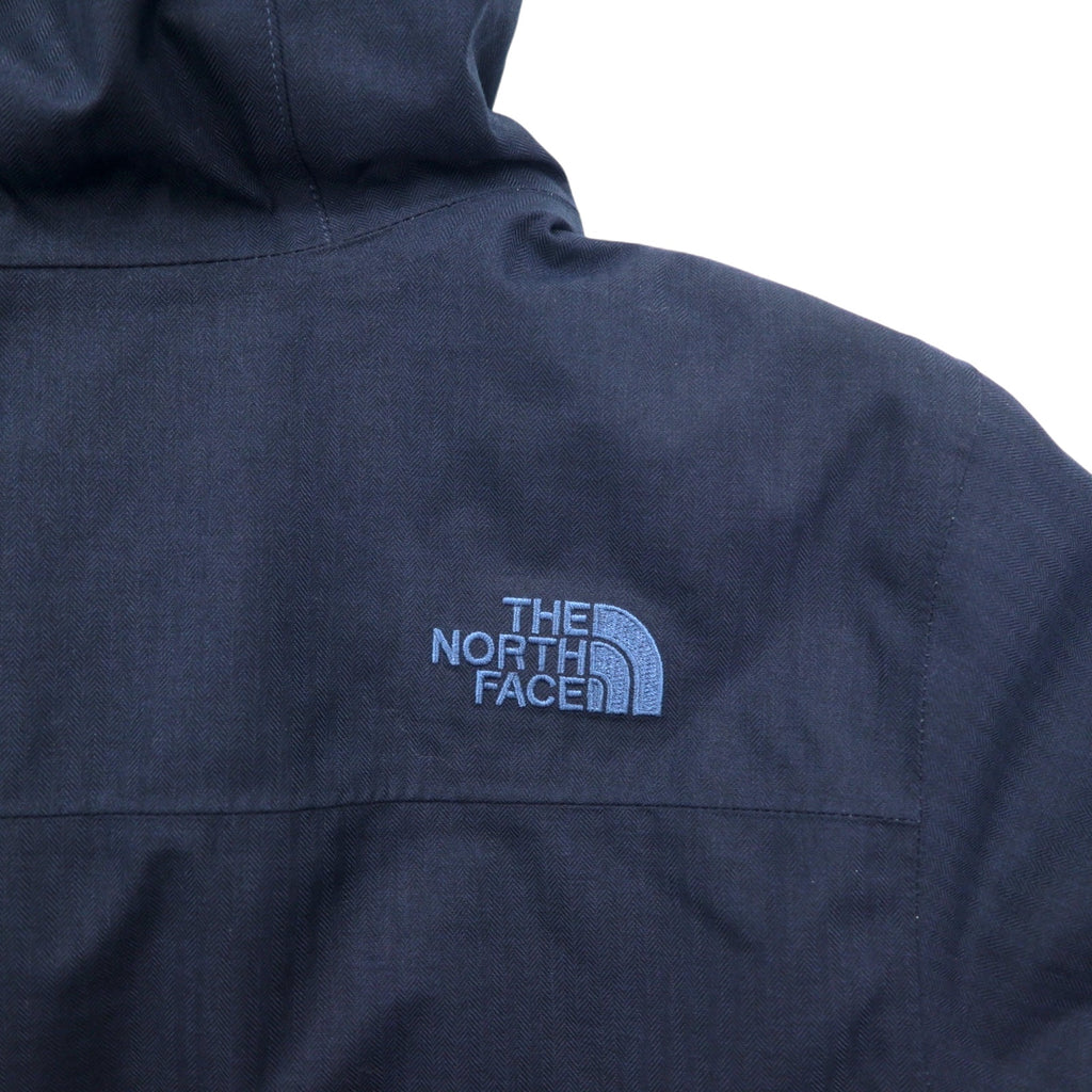 THE NORTH FACE Padded Mountain Parka S Navy Polyester Fleece Liner Logo Embroidery NT51803Z