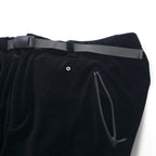 POST O'ALLS EZ TOP Velour Easy Pants, Size L, Black, 3602-V3, Made in Japan