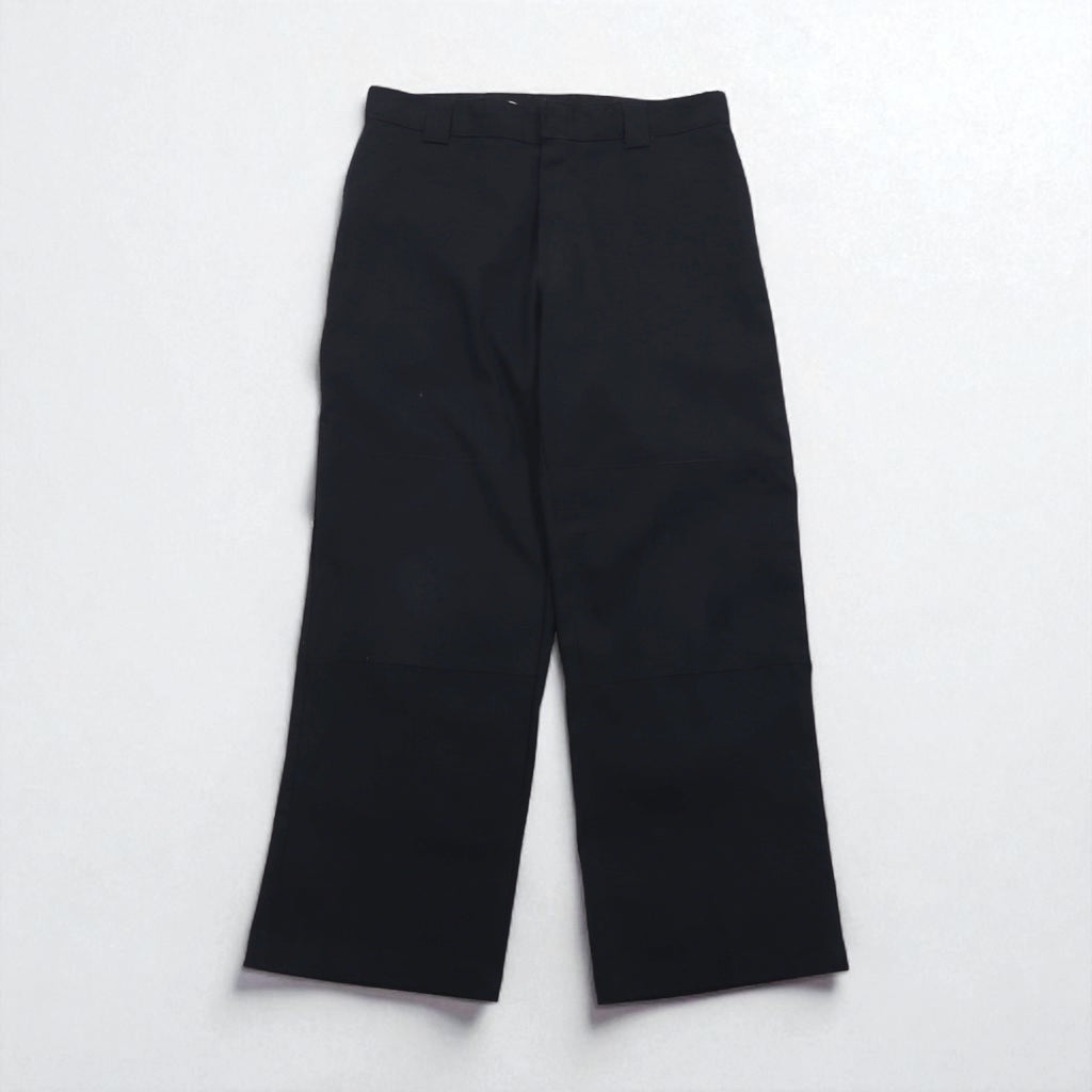 Dickies Loose Fit Double Knee Work Chino Pants, Size L, Black, 85283FBK, Made in Mexico