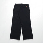 Dickies Loose Fit Double Knee Work Chino Pants, Size L, Black, 85283FBK, Made in Mexico