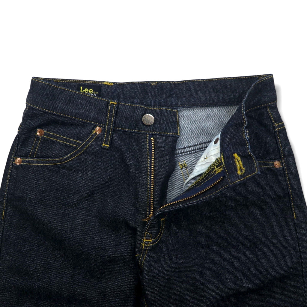 Lee RIDERS Bootcut Rigid Denim Pants S Indigo Blue Zipper Fly Leather Patch