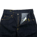 Lee RIDERS Bootcut Rigid Denim Pants S Indigo Blue Zipper Fly Leather Patch