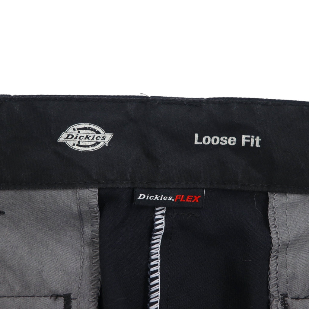 Dickies Loose Fit Double Knee Work Chino Pants, Size L, Black, 85283FBK, Made in Mexico