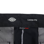 Dickies Loose Fit Double Knee Work Chino Pants, Size L, Black, 85283FBK, Made in Mexico