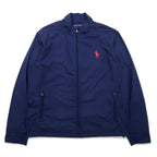 日本然リトテ-古着オンライン-POLO GOLF RALPH LAUREN スウィングトップ ハリントンジャケット L ネイビー ポリエステル 防水 パッカブル ポニープリント-POLO GOLF RALPH LAUREN Swing Top Harrington Jacket L Navy Polyester Waterproof Packable Pony Print