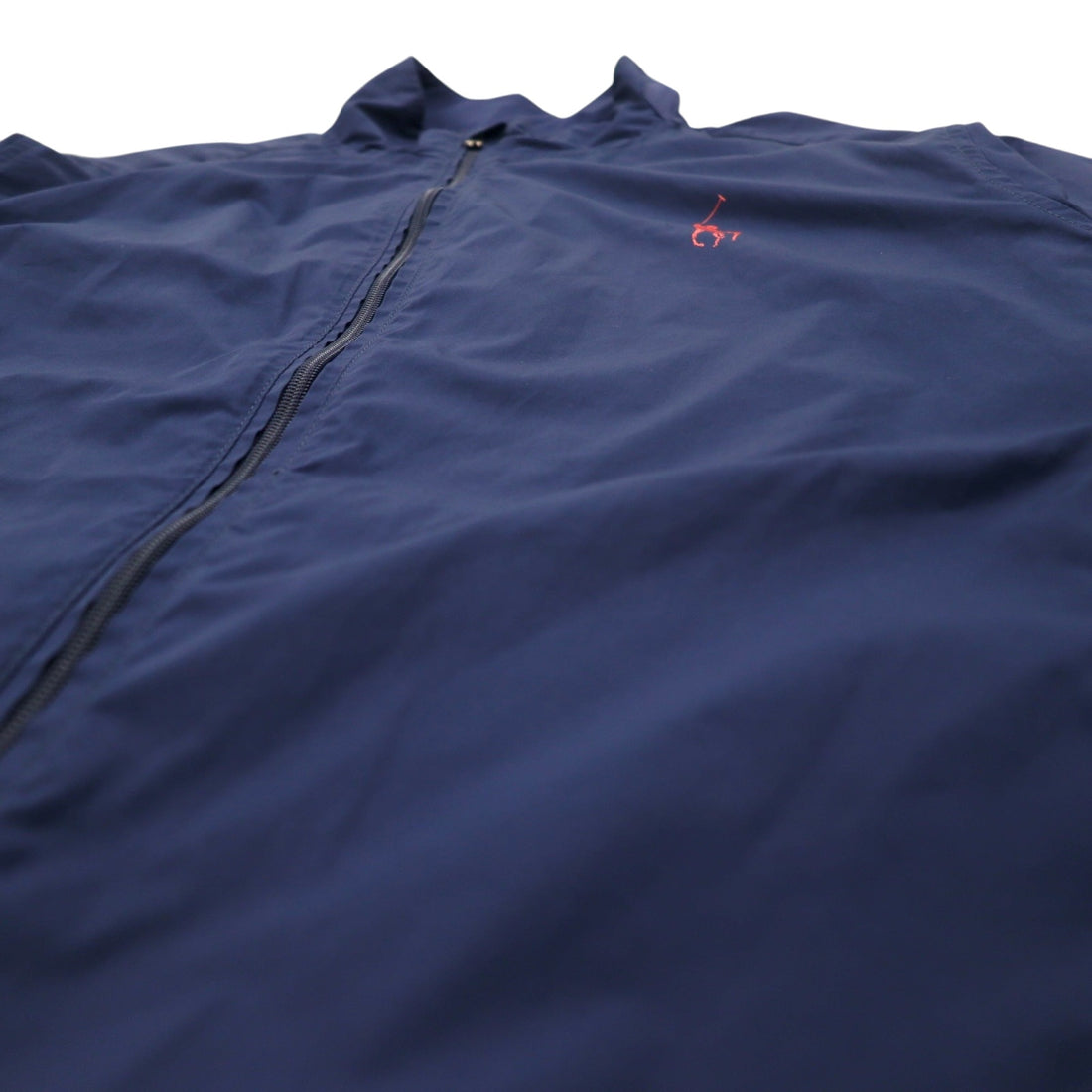 POLO GOLF RALPH LAUREN Swing Top Harrington Jacket L Navy Polyester Waterproof Packable Pony Print