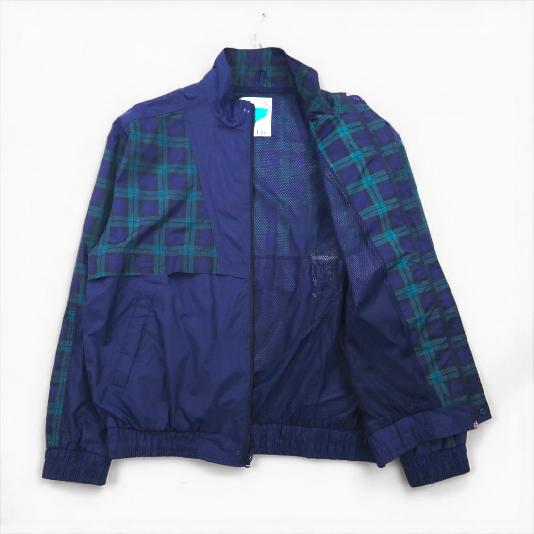 90s Vintage Windbreaker Sports Jacket, Nylon Check, XL, Golf Life
