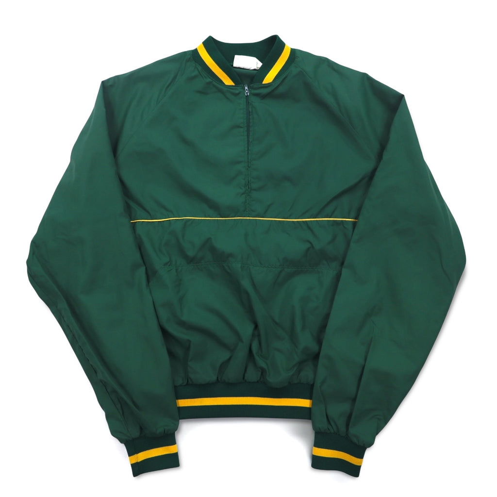 Made in USA 90s DOHERTY DUNNE Ribline Half Zip Nylon Jacket, Piste, L, Green