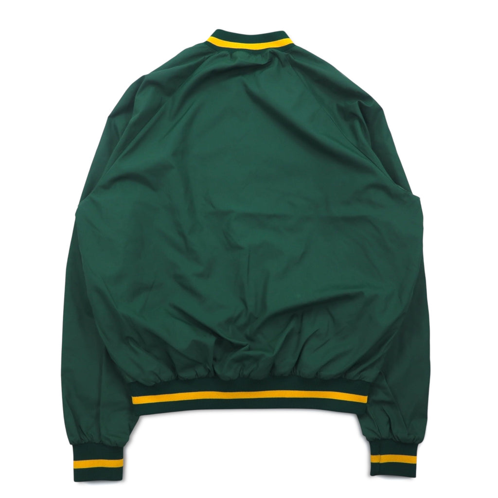 Made in USA 90s DOHERTY DUNNE Ribline Half Zip Nylon Jacket, Piste, L, Green