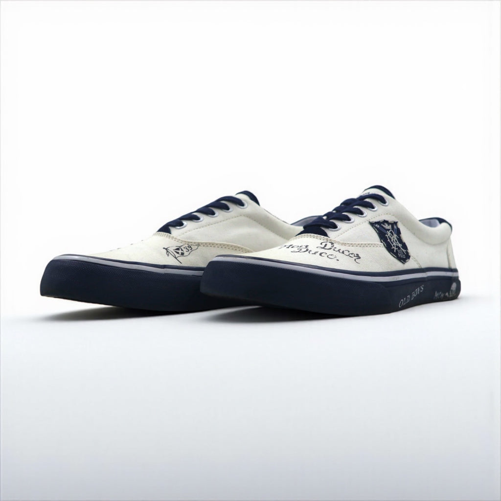 Ralph Lauren low-top sneakers, size 25.5cm, canvas, THORTON III-NE, skull patch, 01087 J18