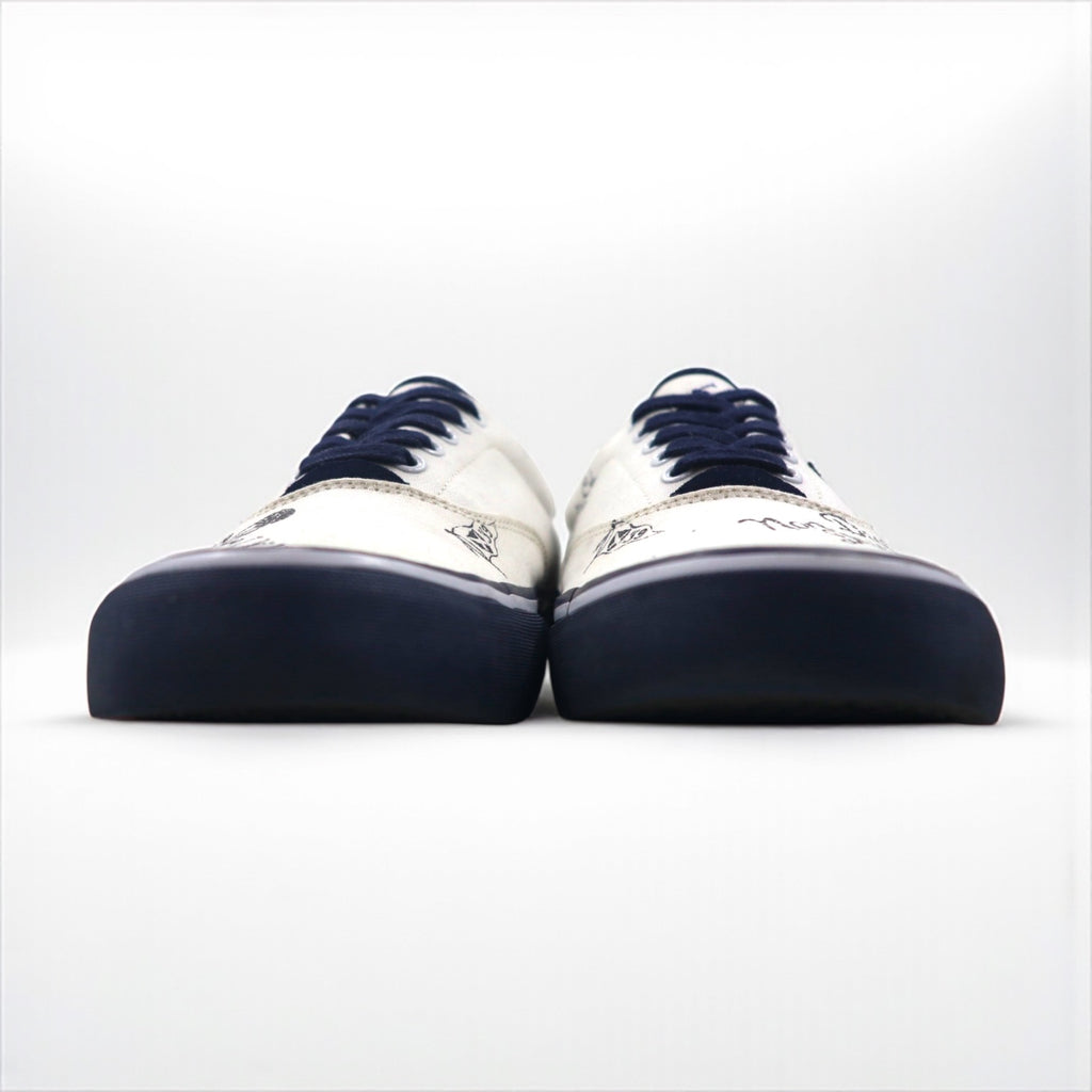 Ralph Lauren low-top sneakers, size 25.5cm, canvas, THORTON III-NE, skull patch, 01087 J18