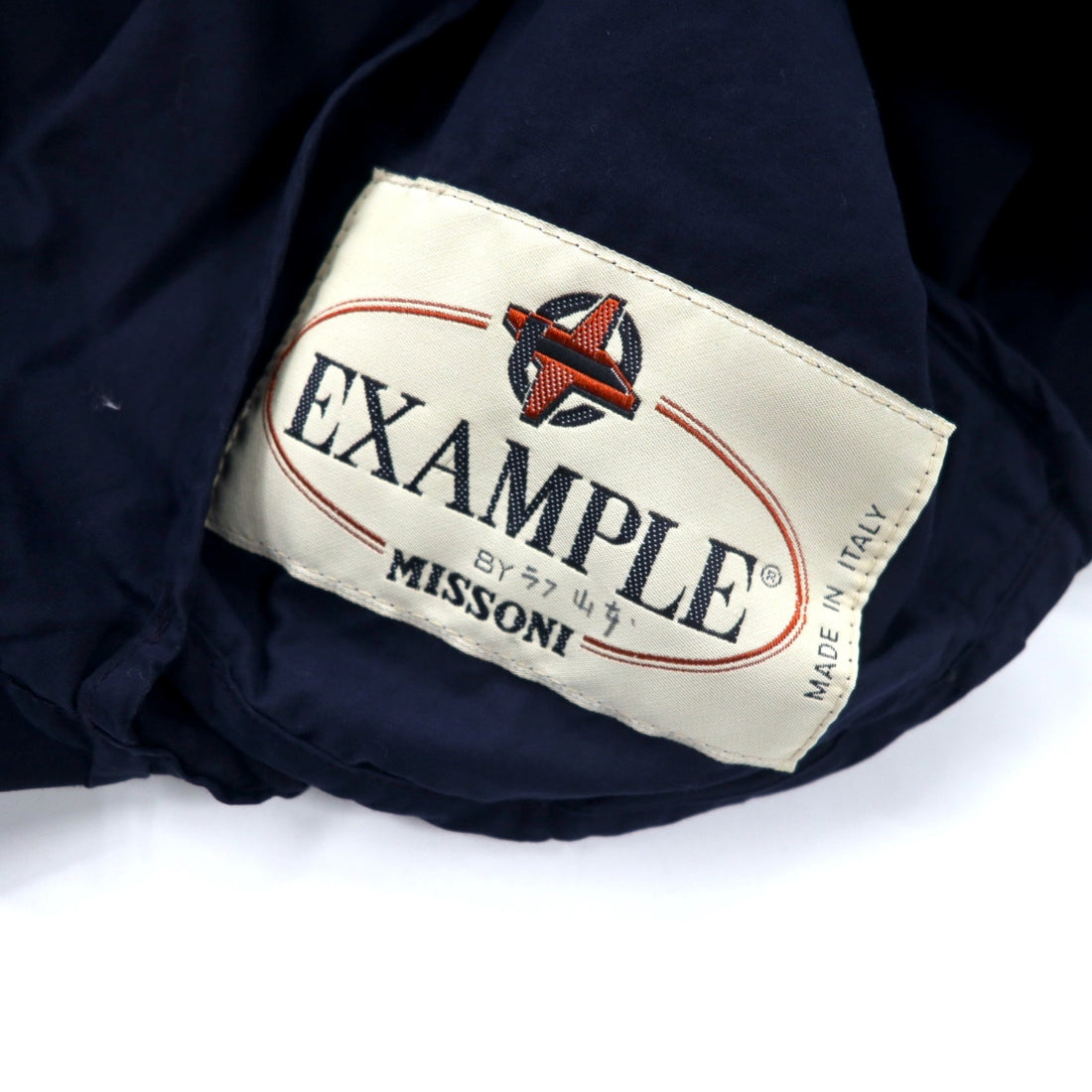 EXAMPLE by Missoni Made in Italy Swing Top 50 Navy Cotton One Point Logo Embroidery