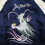 HOUSTON 90s Sukajan Souvenir Jacket, Size L, Nylon, Featuring a Dragon Design from Japan