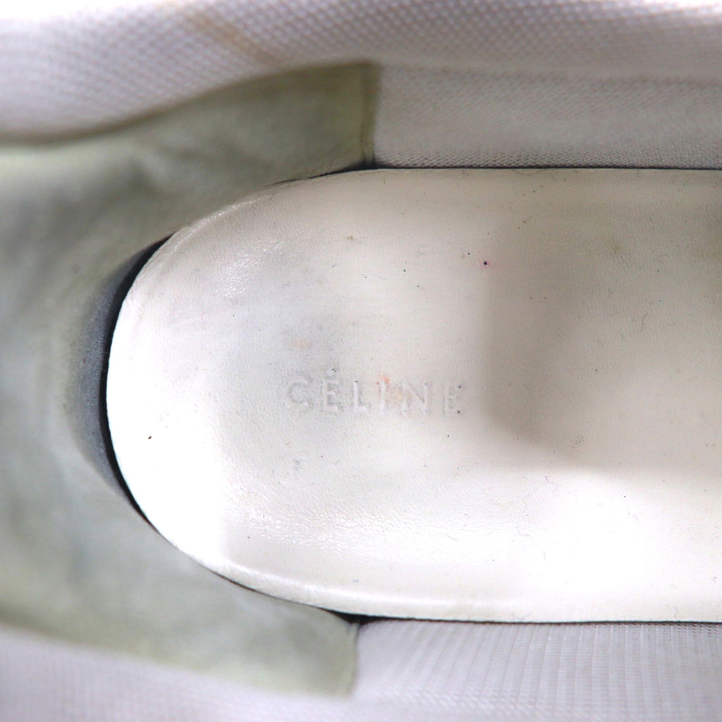 CELINE PULL ON Leather Slip-On Sneakers, Size 27cm, White, Size 35, Phoebe Era, Made in Italy, 314533RPOC.01OP