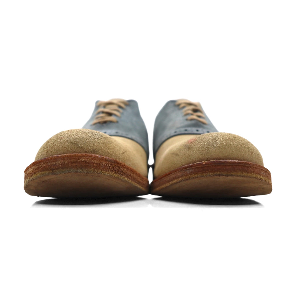Vintage Shoe Company USA-Made Suede Leather Saddle Shoes, Size 26cm, Beige, V01688, T19138