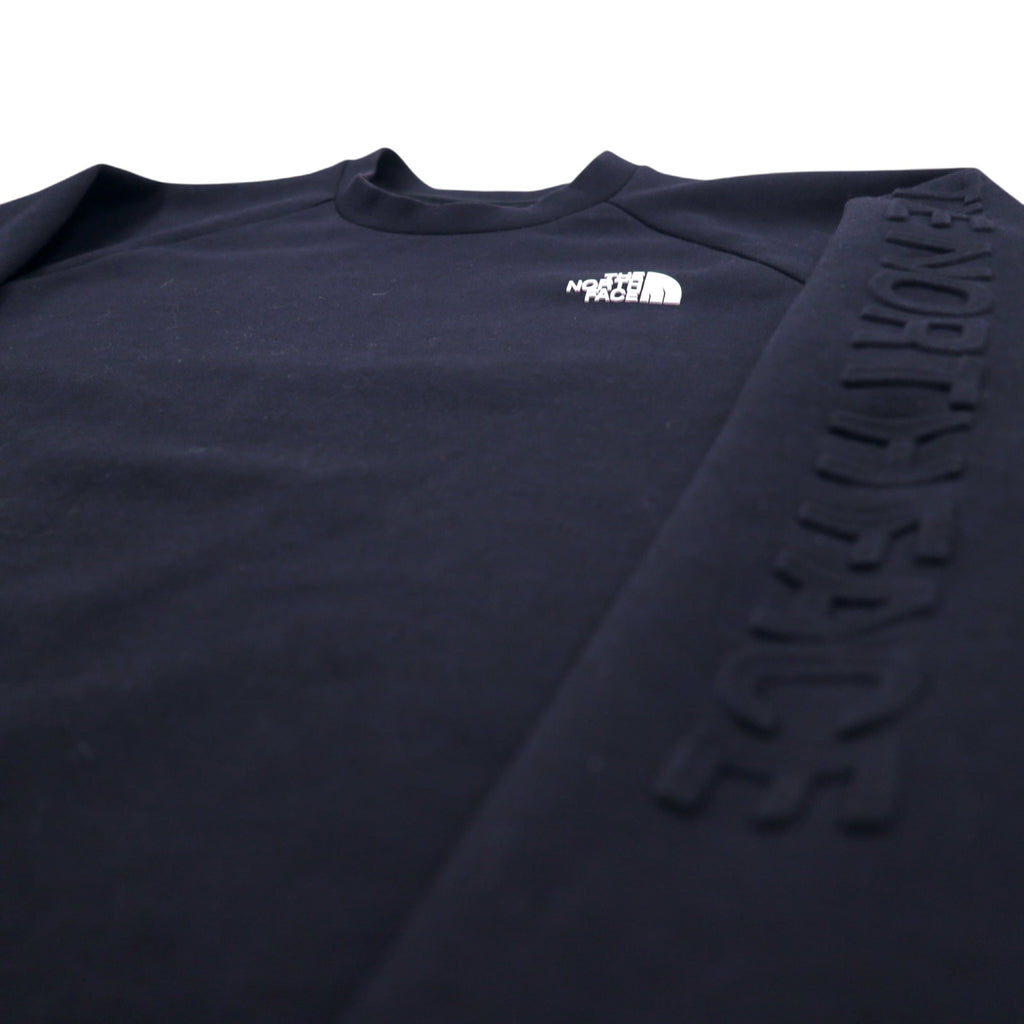 THE NORTH FACE テックエアー スウェット M ブラック ポリエステル レーヨン 袖ロゴ Tech Air Sweat Crew NT12087