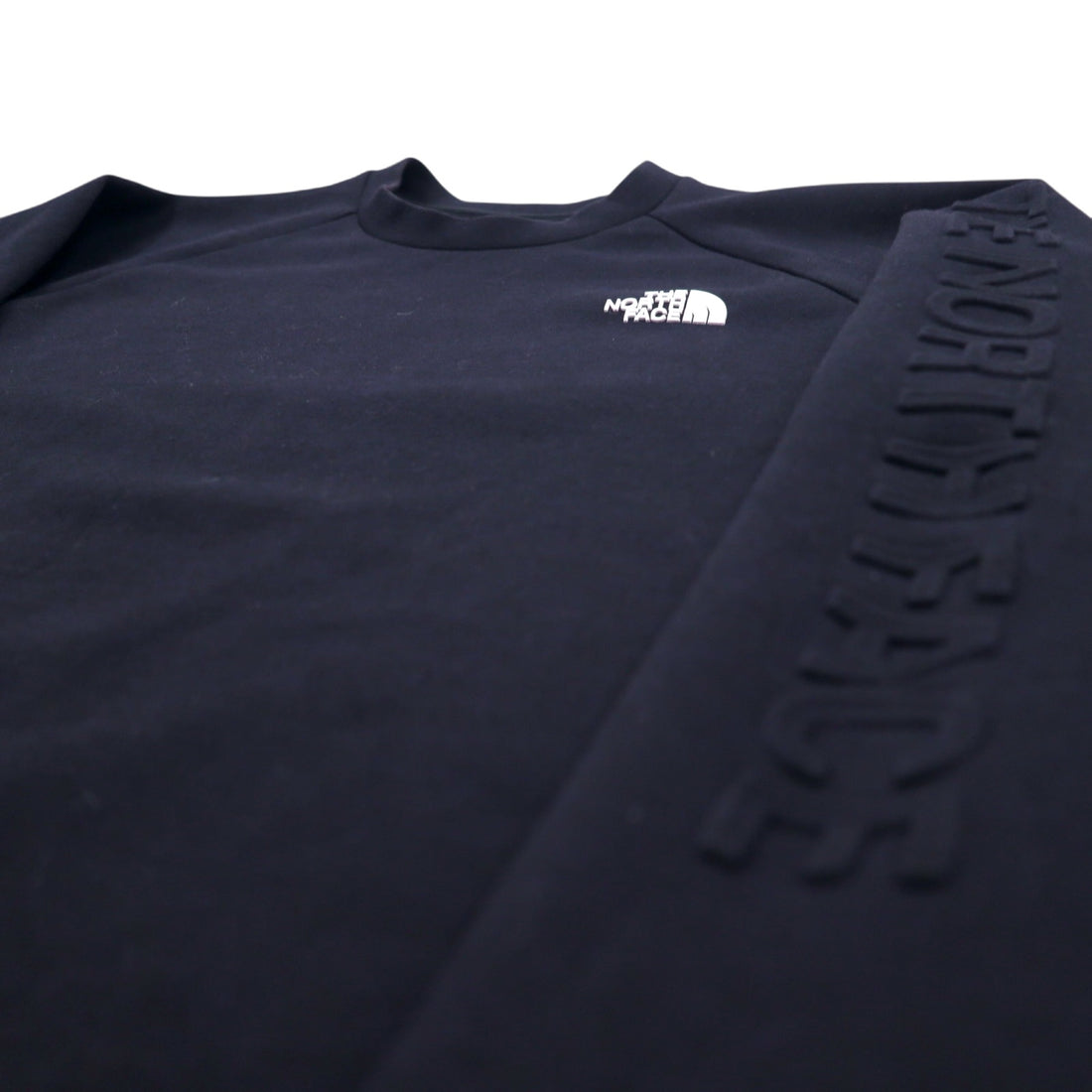 THE NORTH FACE テックエアー スウェット M ブラック ポリエステル レーヨン 袖ロゴ Tech Air Sweat Crew NT12087
