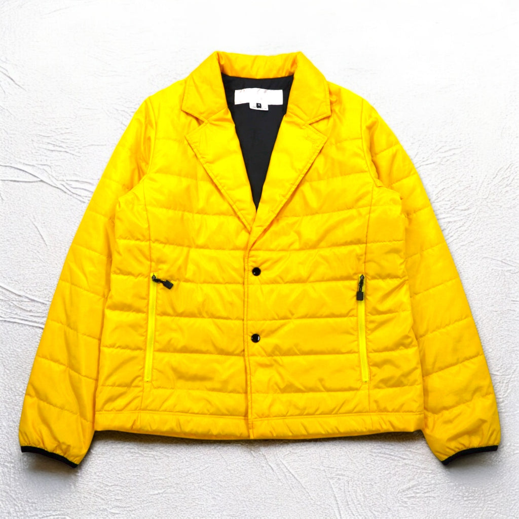 GANRYU Padded Down Tailored Jacket M Yellow Polyester Drawcord