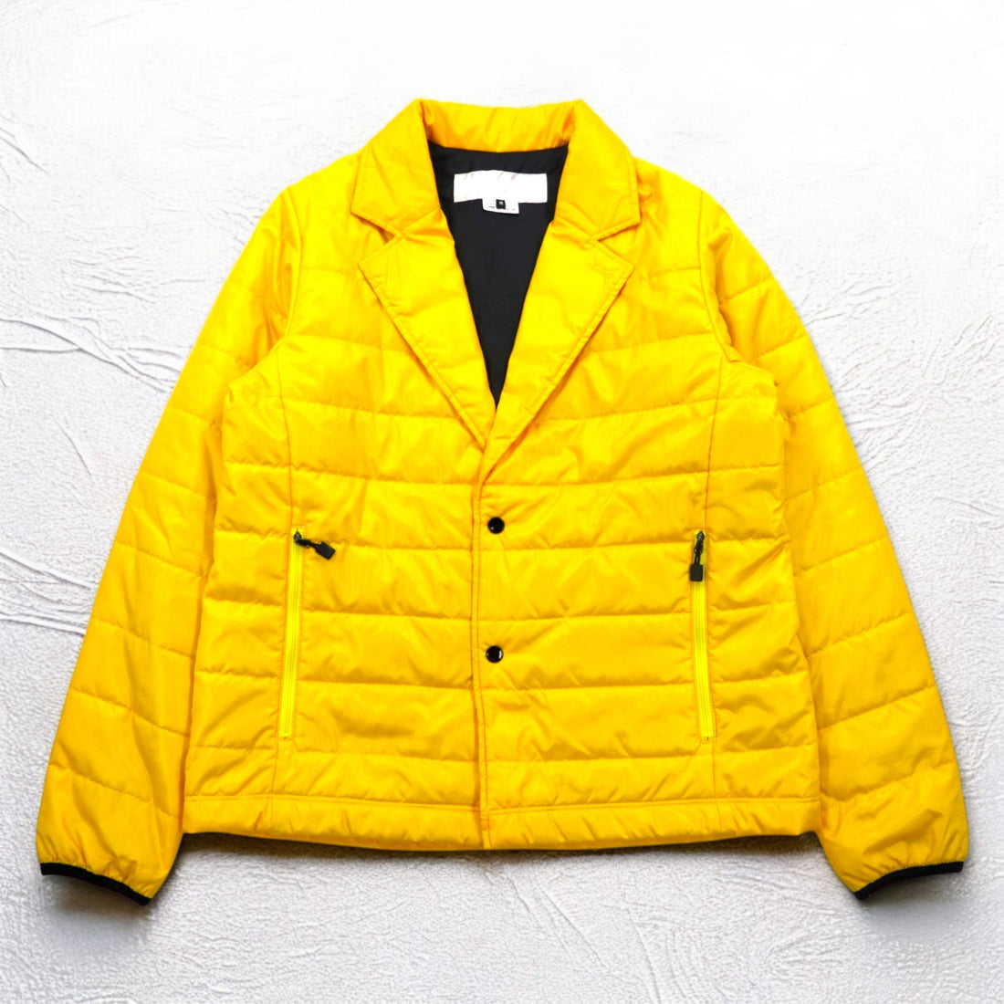 GANRYU Padded Down Tailored Jacket M Yellow Polyester Drawcord
