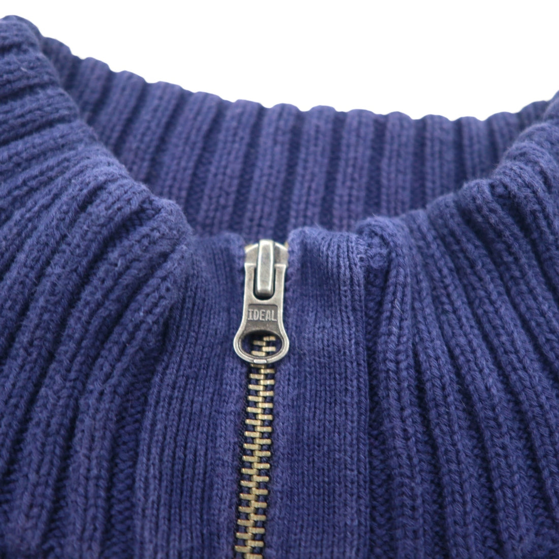 Polo Ralph Lauren Half-Zip Knit Sweater, Size 2XL, Navy Cotton, Striped Design