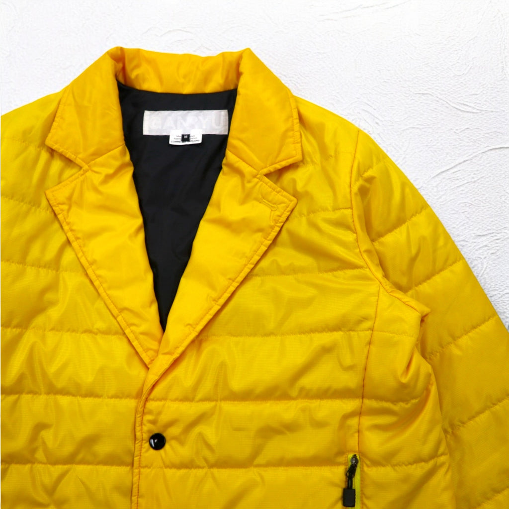 GANRYU Padded Down Tailored Jacket M Yellow Polyester Drawcord