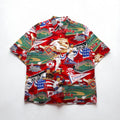 Reyn Spooner Aloha Shirt, Size L, Red, All-Over Print, Cotton, MLB, Boston Red Sox, Chest Pocket