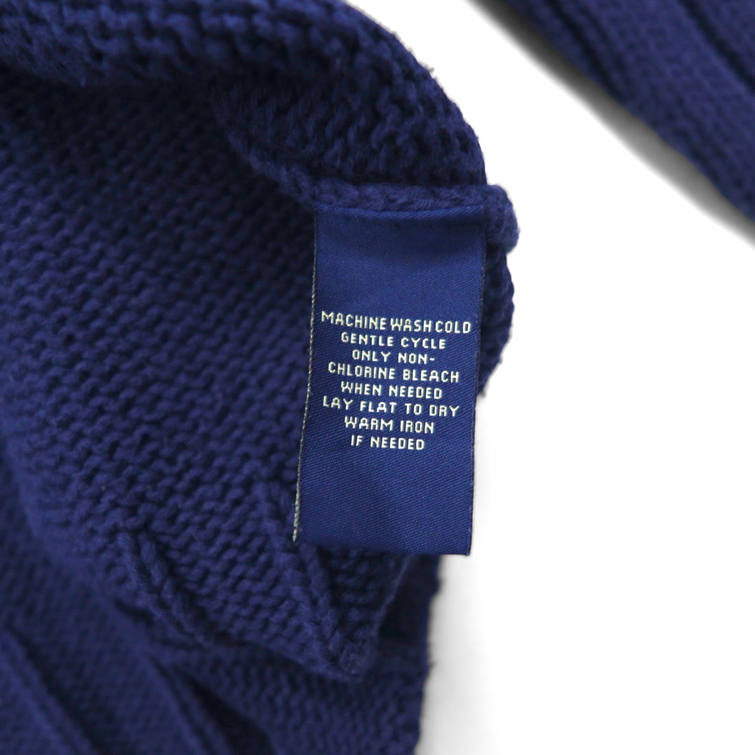 Polo Ralph Lauren Half-Zip Knit Sweater, Size 2XL, Navy Cotton, Striped Design