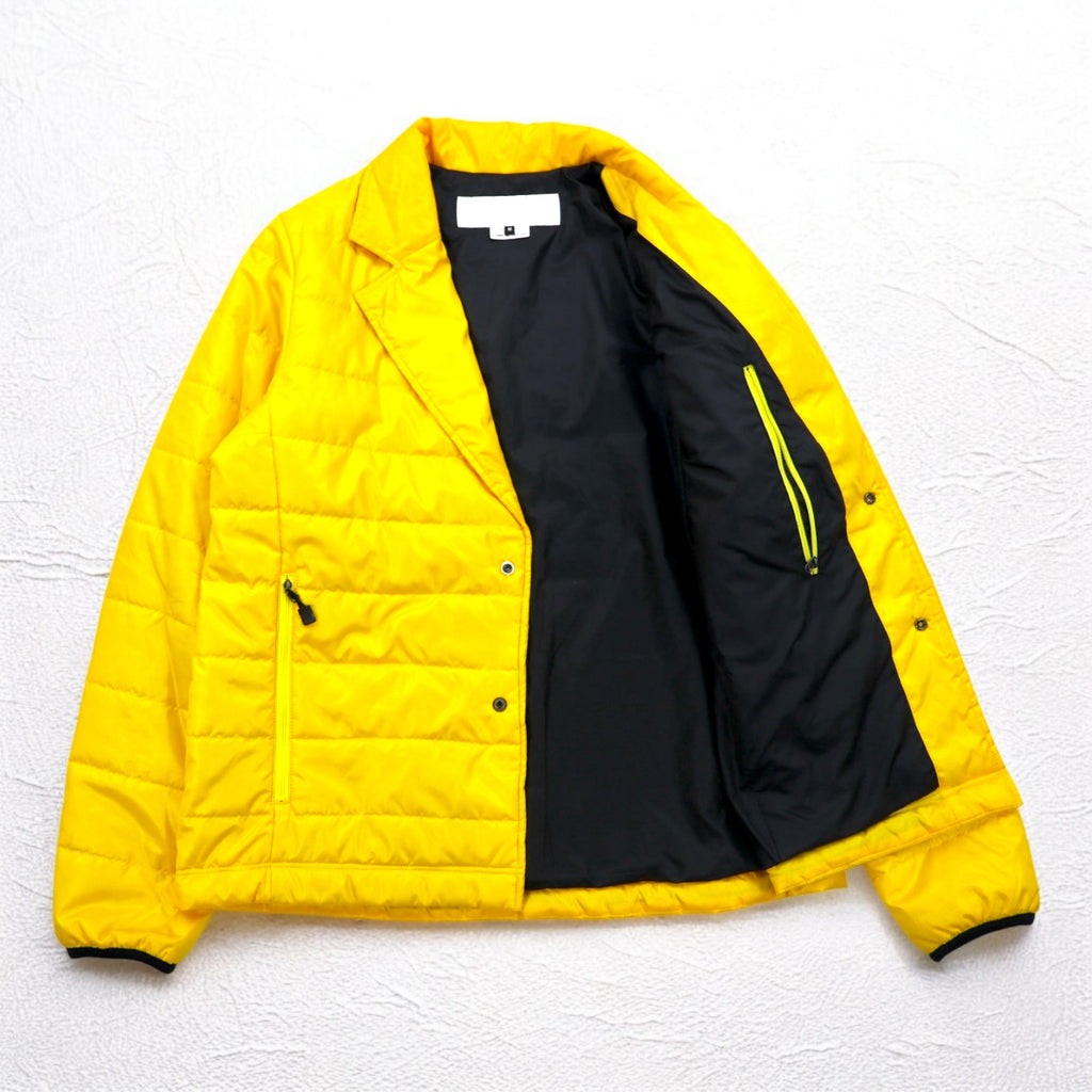 GANRYU Padded Down Tailored Jacket M Yellow Polyester Drawcord