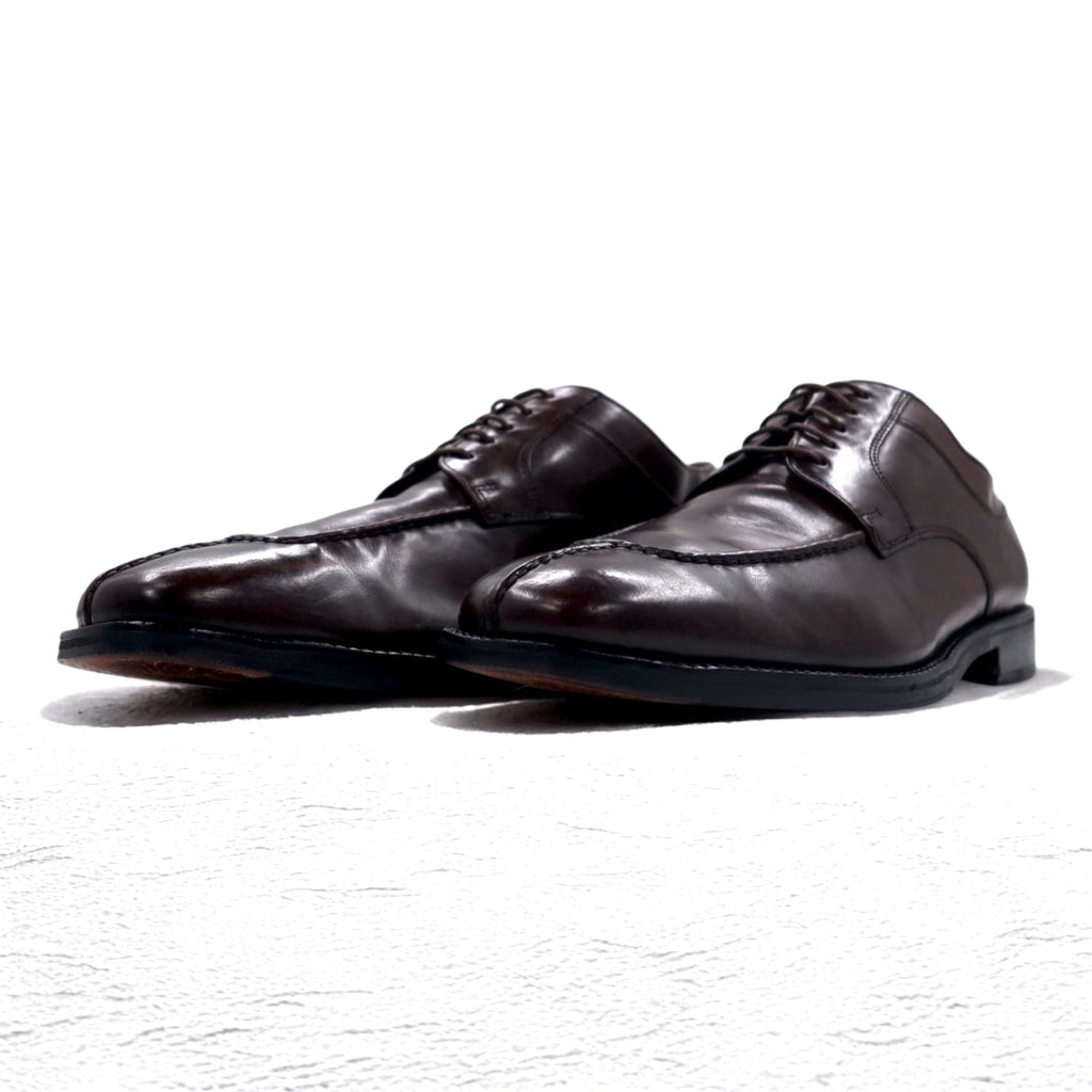 COLE HAAN Split Toe U-Tip Dress Shoes 26.5cm Brown Leather 01595