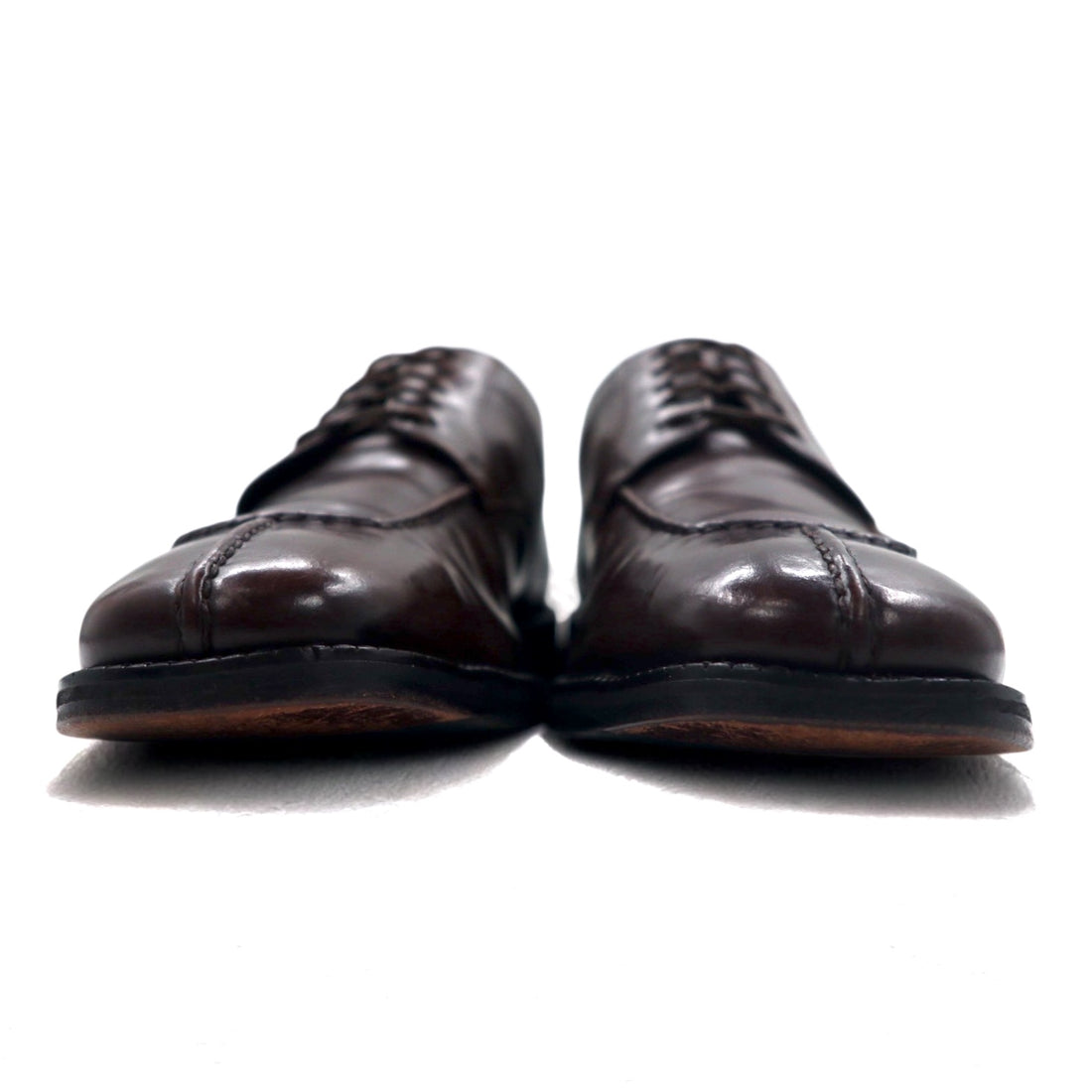 COLE HAAN Split Toe U-Tip Dress Shoes 26.5cm Brown Leather 01595