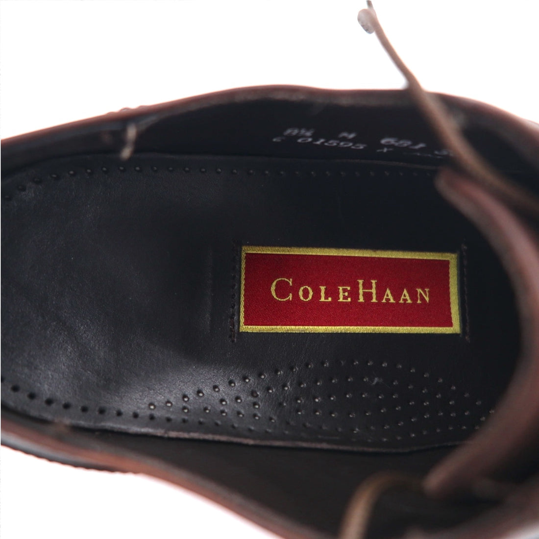 COLE HAAN Split Toe U-Tip Dress Shoes 26.5cm Brown Leather 01595