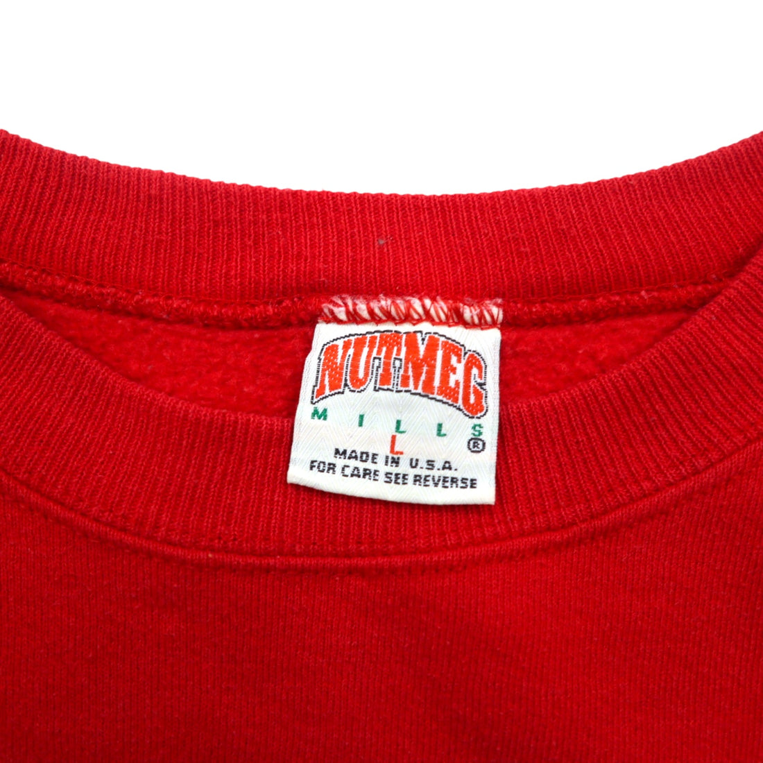 Made in USA 90s NBA Chicago Bulls CHICAGO BULLS Print Sweatshirt L Red NUTMEG