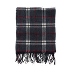 日本然リトテ-古着オンライン-CASTELBAJAC イタリア製 ラムウール マフラー グレー チェック 羊毛-CASTELBAJAC Italy Made Lambswool Scarf Gray Checked Wool