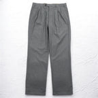 LAUREN RALPH LAUREN タック スラックスパンツ L グレー チェック ポリエステル WASHABLE