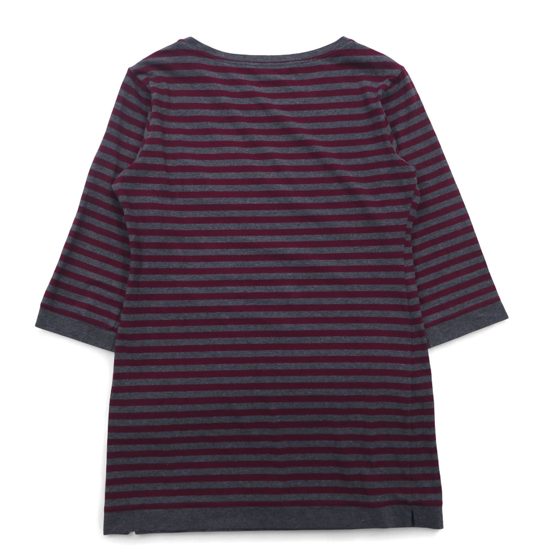 BURBERRY Border Tunic T-shirt, M, Grey, Shoulder button, One point logo embroidery, Made in Japan