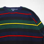 NAUTICA 90年代 ニット セーター 2XL マルチカラー コットン ボーダー ビッグサイズ