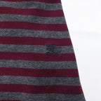 BURBERRY Border Tunic T-shirt, M, Grey, Shoulder button, One point logo embroidery, Made in Japan