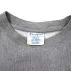 Champion Reverse Weave Sweatshirt L Grey Cotton Blue Single Tag Reprint REVERSE WEAVE Made in Honduras