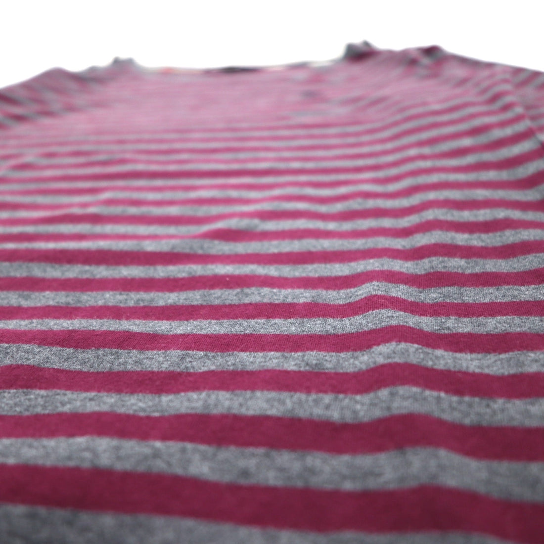 BURBERRY Border Tunic T-shirt, M, Grey, Shoulder button, One point logo embroidery, Made in Japan