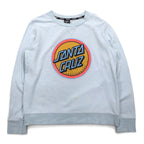 SANTA CRUZ Crewneck Sweatshirt L Blue Cotton Logo Print