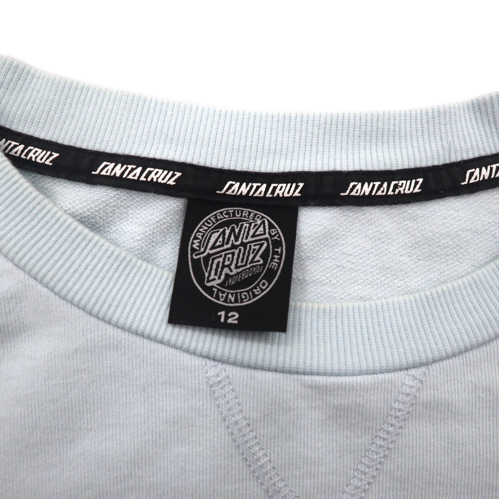 SANTA CRUZ Crewneck Sweatshirt L Blue Cotton Logo Print