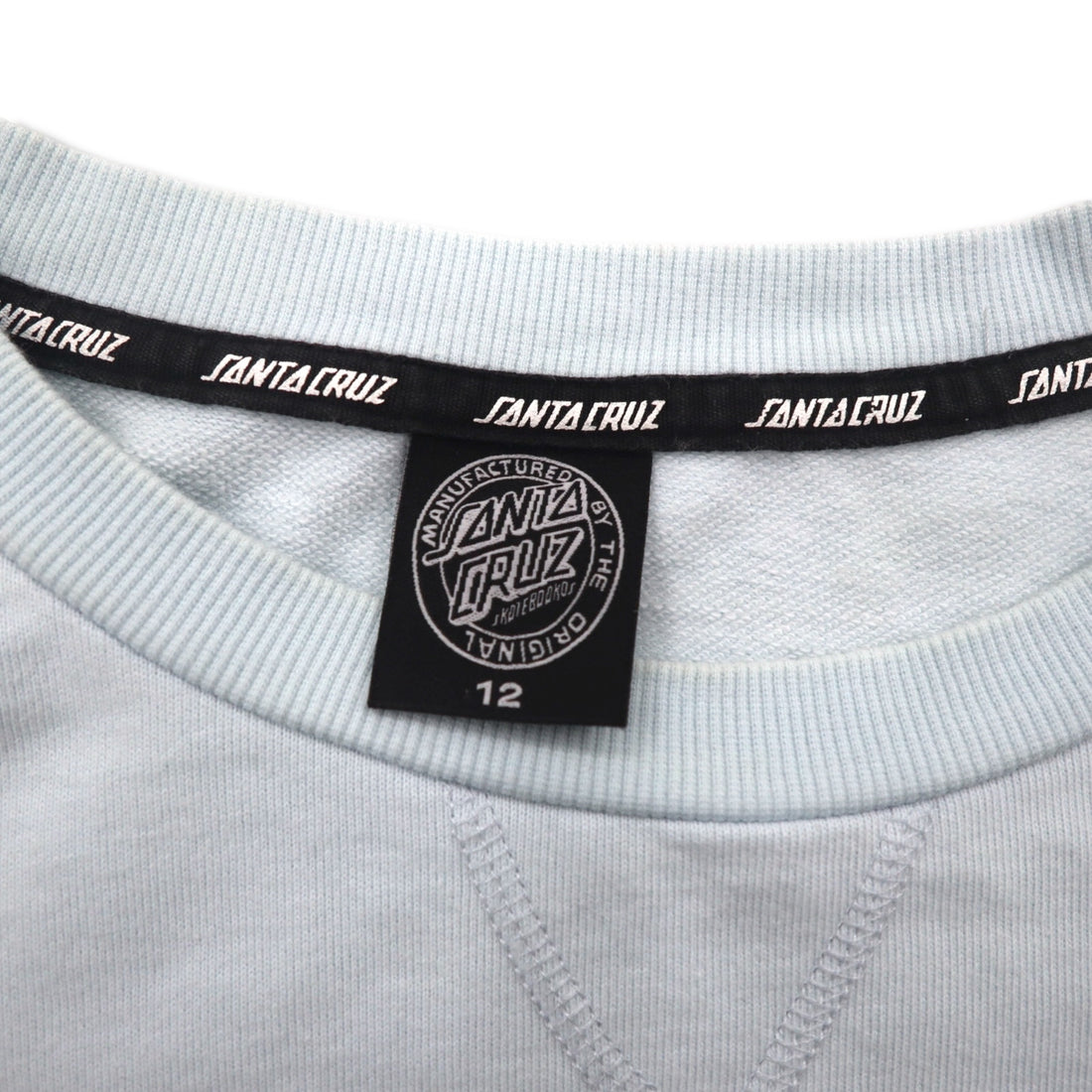 SANTA CRUZ Crewneck Sweatshirt L Blue Cotton Logo Print