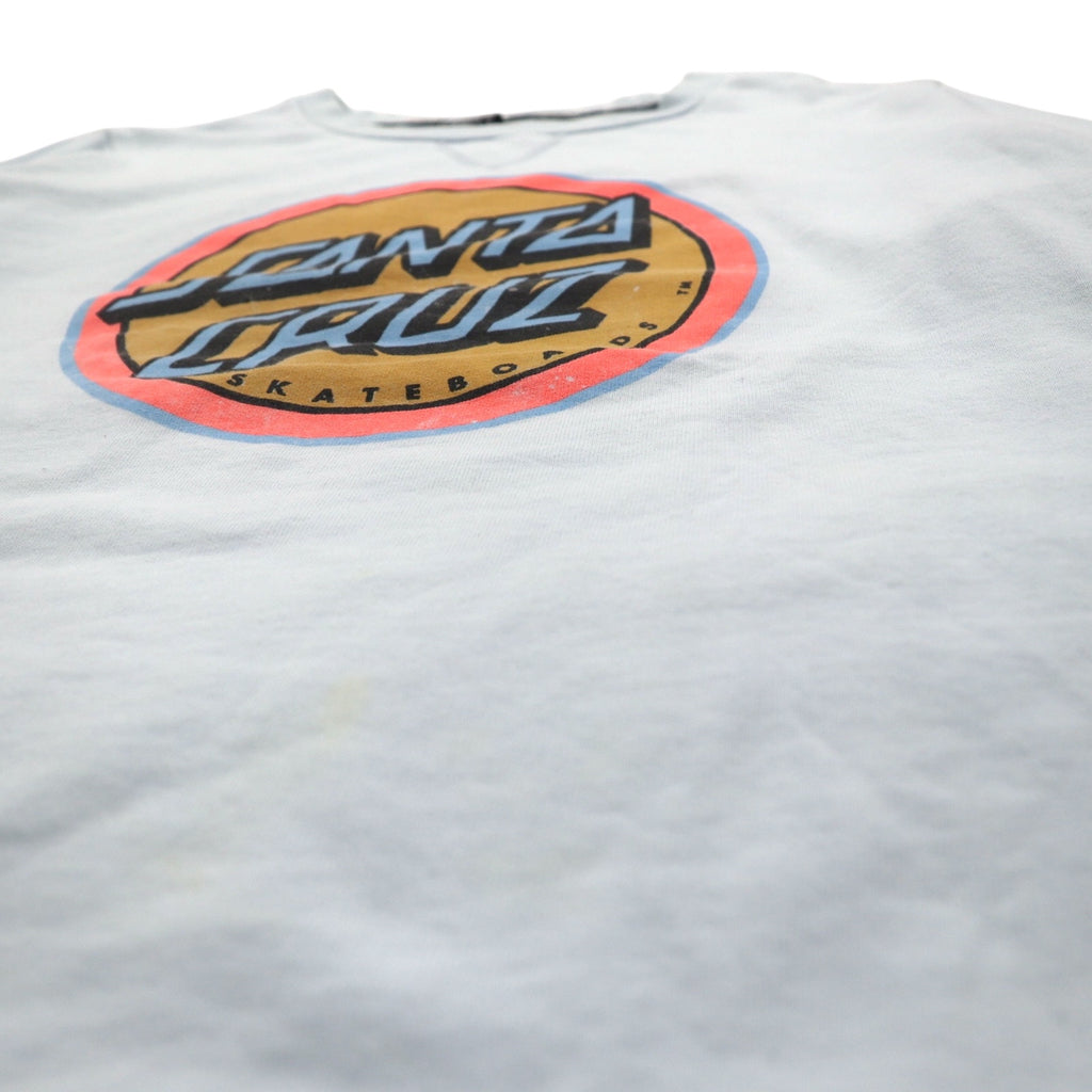 SANTA CRUZ Crewneck Sweatshirt L Blue Cotton Logo Print