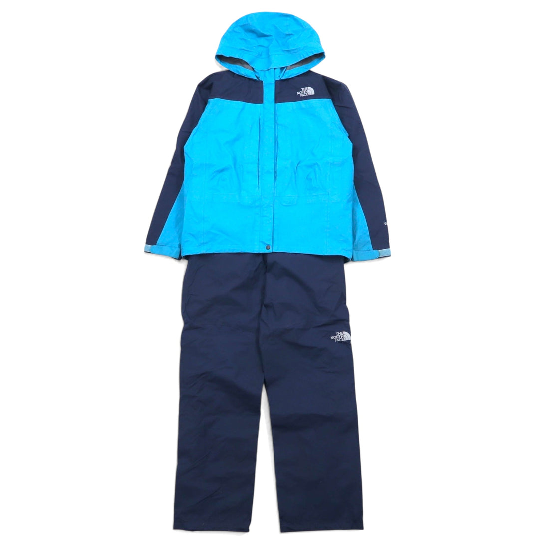 日本然リトテ-古着オンライン-THE NORTH FACE レインテックス プラズマ RAINTEX PLASMA ゴアテックス GORE-TEX 防水 マウンテンパーカー セットアップ L ブルー ネイビー ナイロン NPW11402-THE NORTH FACE RAINTEX PLASMA GORE-TEX Waterproof Mountain Hoodie Setup L Blue Navy Nylon NPW11402