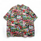 Reyn SPOONER 90年代 ハワイ(USA)製 AMERICAN CLASSICS アロハシャツ 2XL マルチカラー レーヨン NCAA OKLAHOMA SOONERS カレッジ フットボール