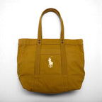 Polo Ralph Lauren tote bag in beige canvas with embroidered pony.